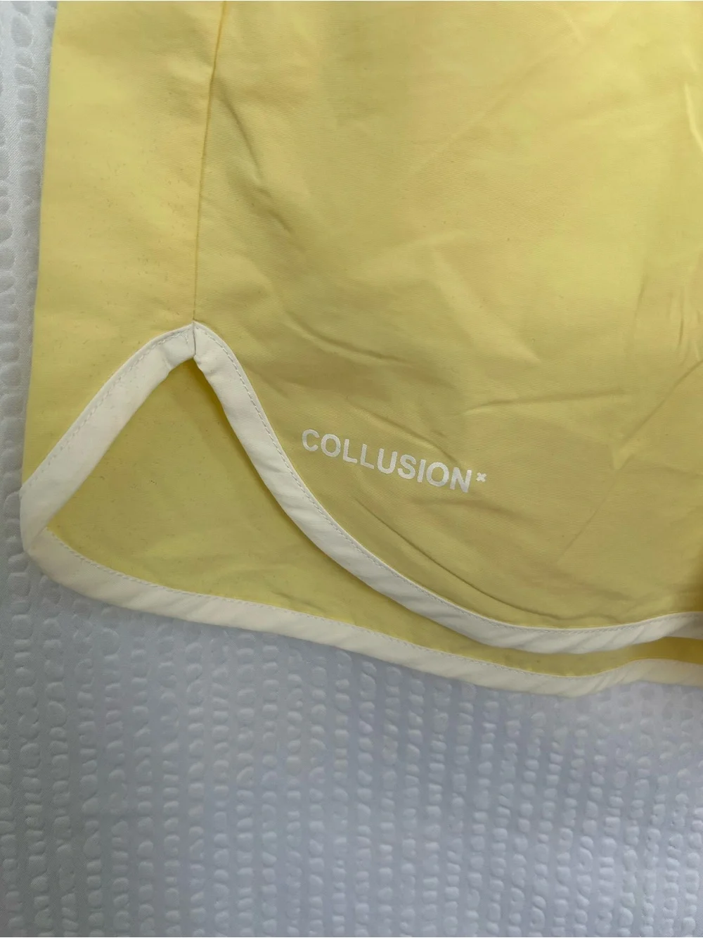 NWOT COLLUSION ASOS Yellow High-Waisted Athletic Shorts US6/S